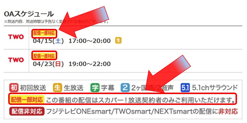 スパフルと世が世ならのライブはスカパー番組配信対応のためネット視聴可能