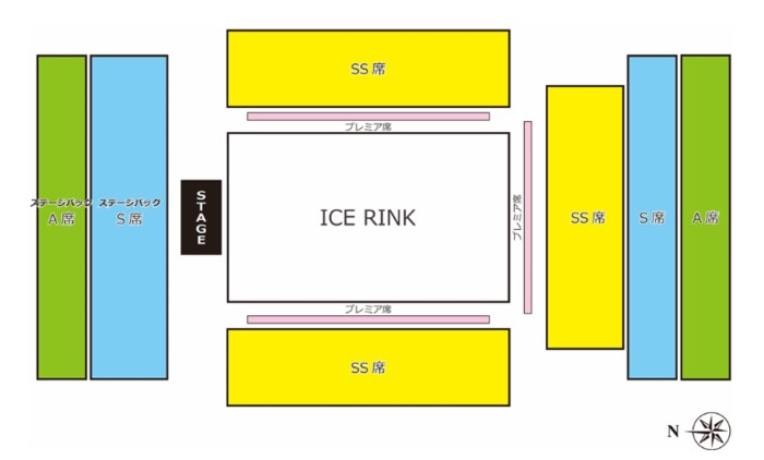 ファンタジーオンアイス2023新潟公演の座席表