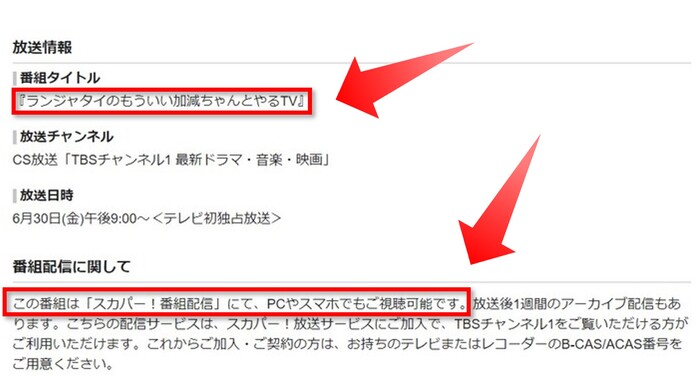 ランジャタイのもういい加減ちゃんとやるTVはスカパー番組配信対応のためネット視聴可能
