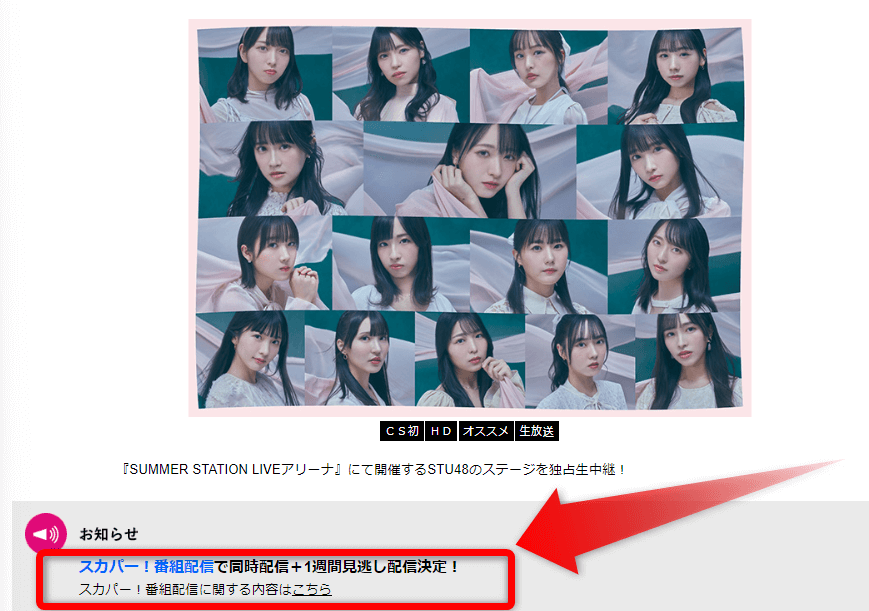 STU48のライブ動画は配信視聴可能