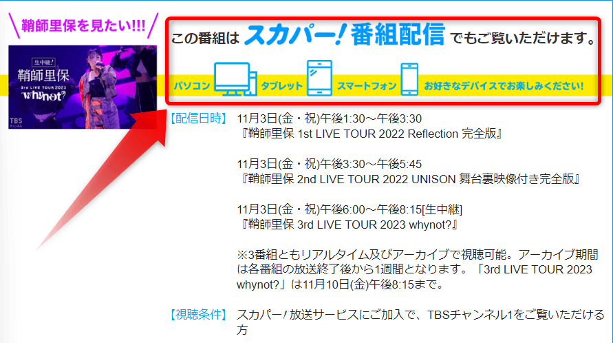 鞘師里保の2023ライブ「whynot?」は配信で見れる